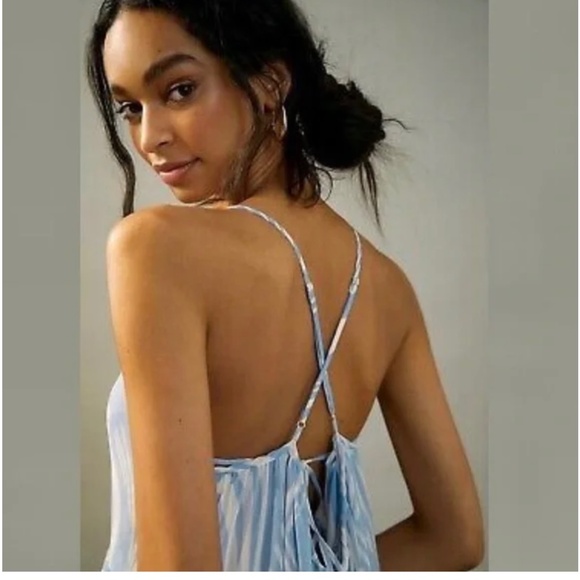 NEW Anthropologie Misa Los Angeles Kalita Maxi Dress in Casablanca Blue Shell XL - Picture 5 of 15